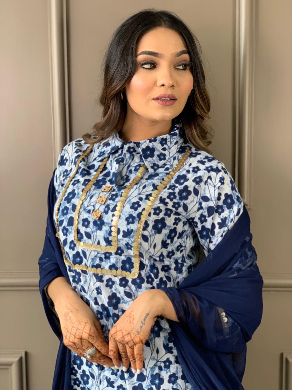 Stunning Blue Kurti