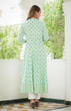 Elegant Printed Green Kurti Set