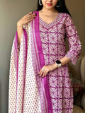 Elegant White & Pink Kurti