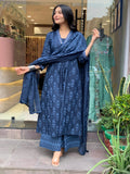 Elegant Long Blue Kurti